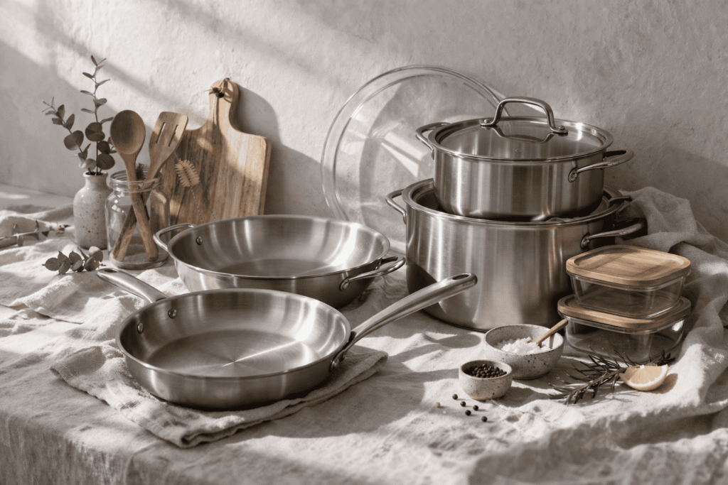 Batería de cocina de acero inoxidable